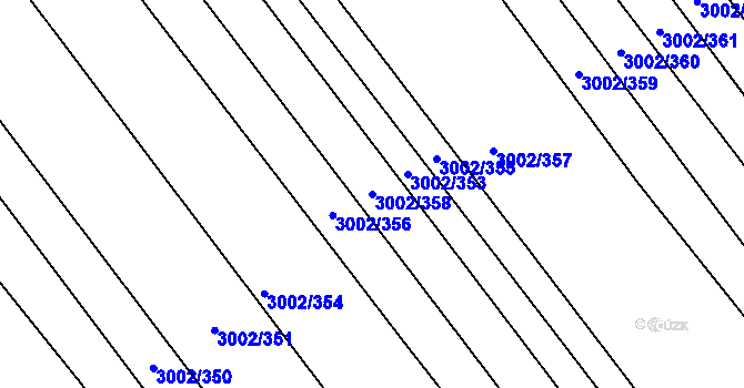 Parcela st. 3002/358 v KÚ Rohatec, Katastrální mapa
