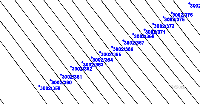 Parcela st. 3002/365 v KÚ Rohatec, Katastrální mapa