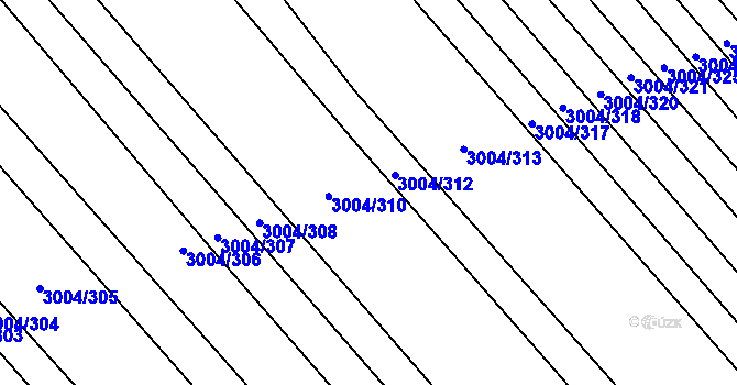 Parcela st. 3004/311 v KÚ Rohatec, Katastrální mapa