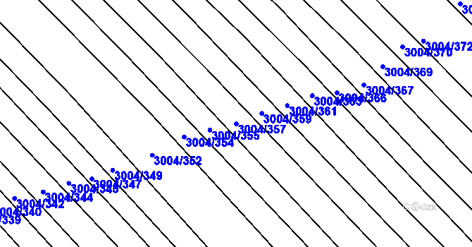 Parcela st. 3004/357 v KÚ Rohatec, Katastrální mapa