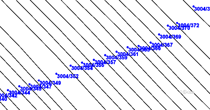Parcela st. 3004/359 v KÚ Rohatec, Katastrální mapa