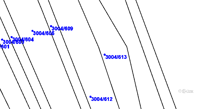 Parcela st. 3004/613 v KÚ Rohatec, Katastrální mapa