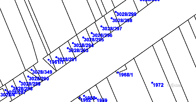 Parcela st. 3004/645 v KÚ Rohatec, Katastrální mapa