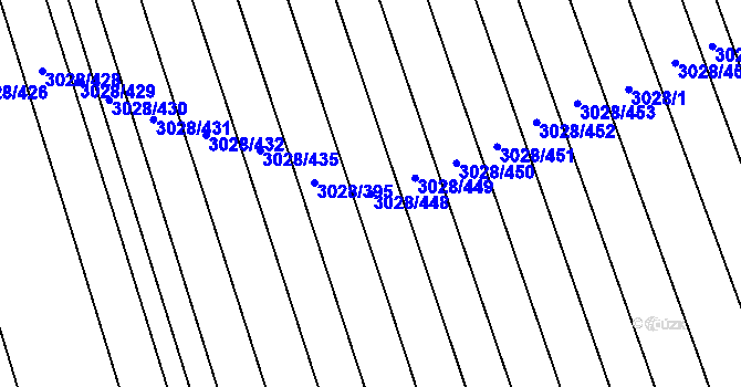 Parcela st. 3028/448 v KÚ Rohatec, Katastrální mapa
