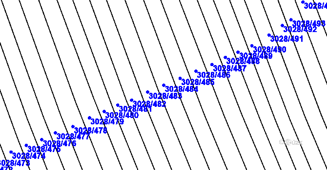 Parcela st. 3028/484 v KÚ Rohatec, Katastrální mapa