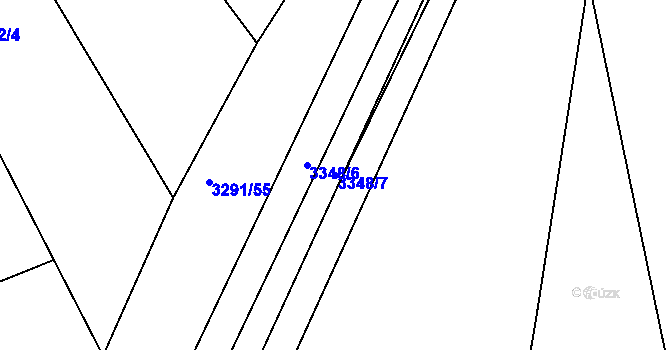 Parcela st. 3348/7 v KÚ Rohatec, Katastrální mapa