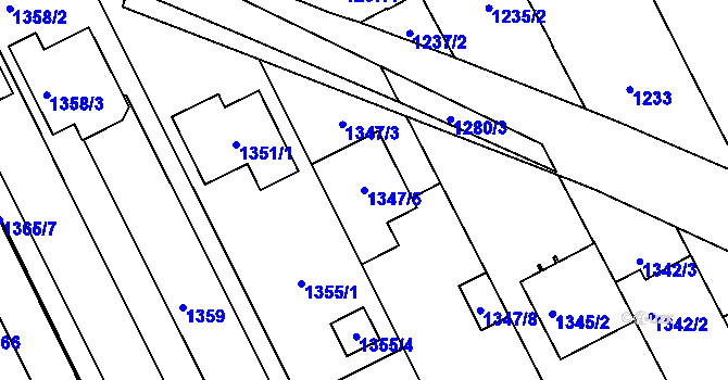 Parcela st. 1347/6 v KÚ Rohatec, Katastrální mapa