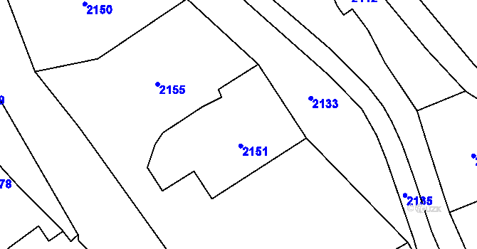 Parcela st. 123/2 v KÚ Rohle, Katastrální mapa