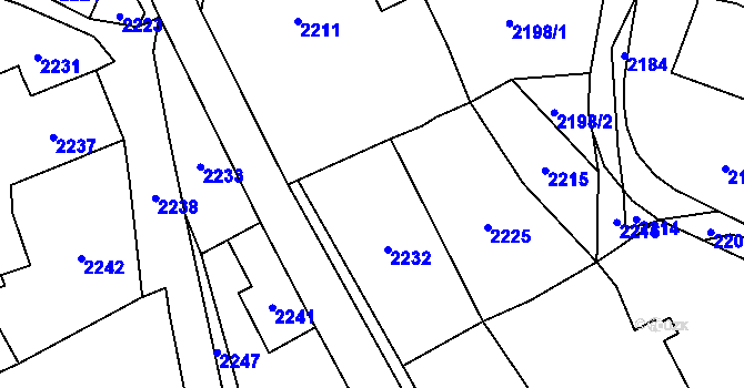 Parcela st. 131/1 v KÚ Rohle, Katastrální mapa