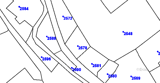 Parcela st. 87 v KÚ Rohle, Katastrální mapa