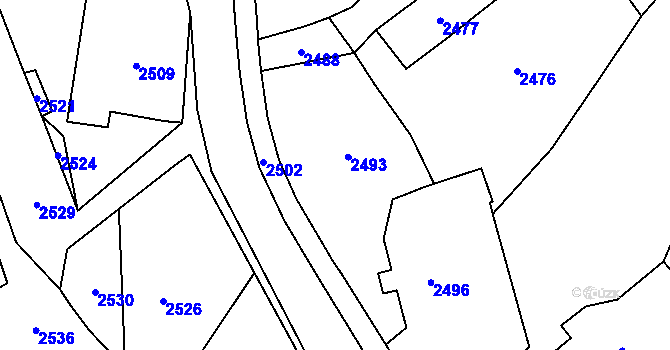 Parcela st. 109 v KÚ Rohle, Katastrální mapa