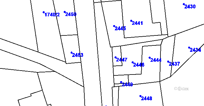 Parcela st. 118/4 v KÚ Rohle, Katastrální mapa
