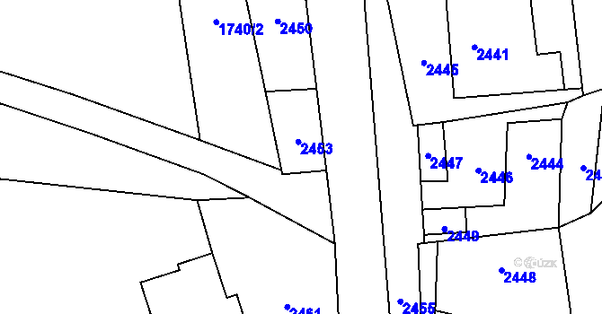 Parcela st. 132/4 v KÚ Rohle, Katastrální mapa