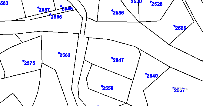 Parcela st. 145 v KÚ Rohle, Katastrální mapa