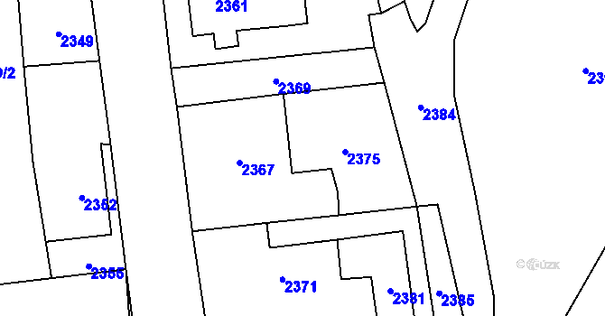 Parcela st. 307/5 v KÚ Rohle, Katastrální mapa