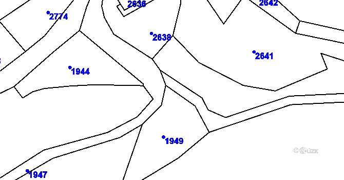 Parcela st. 313/1 v KÚ Rohle, Katastrální mapa