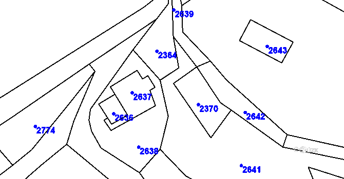 Parcela st. 313/6 v KÚ Rohle, Katastrální mapa