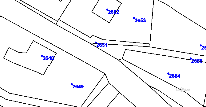Parcela st. 317 v KÚ Rohle, Katastrální mapa