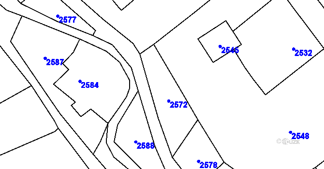 Parcela st. 82/4 v KÚ Rohle, Katastrální mapa