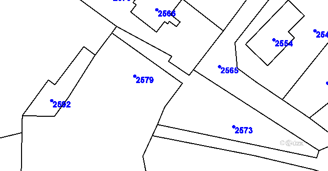 Parcela st. 136/1 v KÚ Rohle, Katastrální mapa