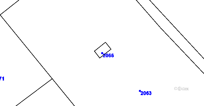 Parcela st. 2066 v KÚ Rohle, Katastrální mapa