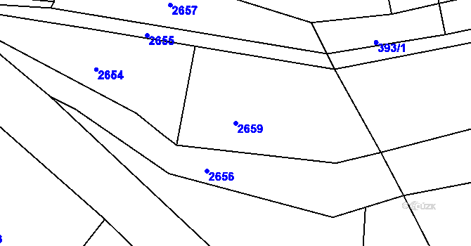 Parcela st. 2659 v KÚ Rohle, Katastrální mapa