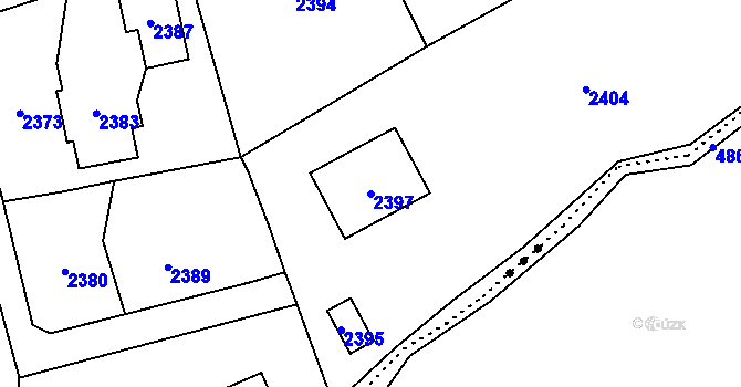 Parcela st. 2397 v KÚ Rohle, Katastrální mapa