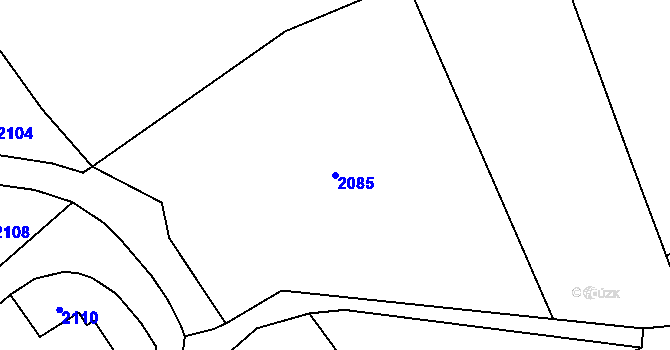 Parcela st. 2085 v KÚ Rohle, Katastrální mapa