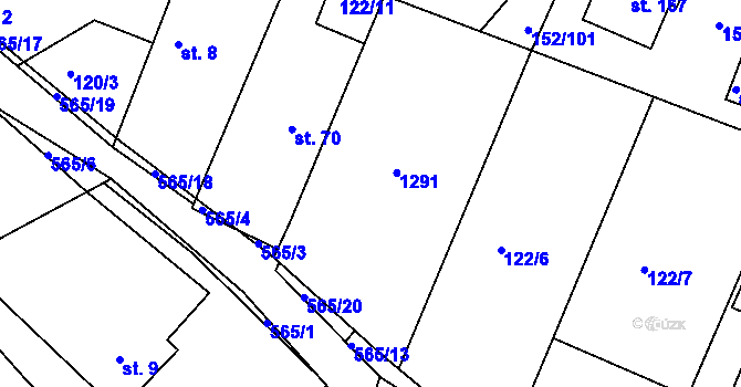 Parcela st. 122/4 v KÚ Rohovládova Bělá, Katastrální mapa