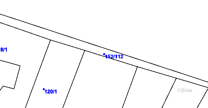 Parcela st. 152/112 v KÚ Rohovládova Bělá, Katastrální mapa