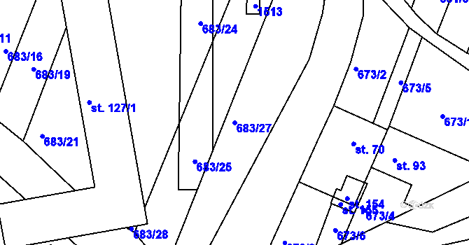 Parcela st. 683/27 v KÚ Rohozec u Tišnova, Katastrální mapa