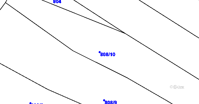 Parcela st. 808/10 v KÚ Rohozec u Tišnova, Katastrální mapa