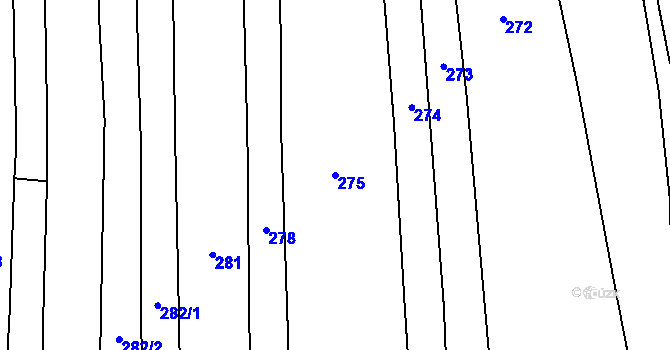 Parcela st. 275 v KÚ Rohozec u Tišnova, Katastrální mapa