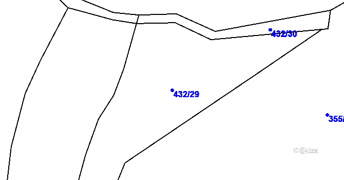 Parcela st. 432/29 v KÚ Rohozec u Tišnova, Katastrální mapa