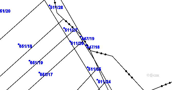 Parcela st. 447/18 v KÚ Rohozec u Tišnova, Katastrální mapa
