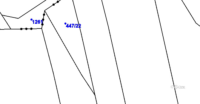 Parcela st. 447/23 v KÚ Rohozec u Tišnova, Katastrální mapa