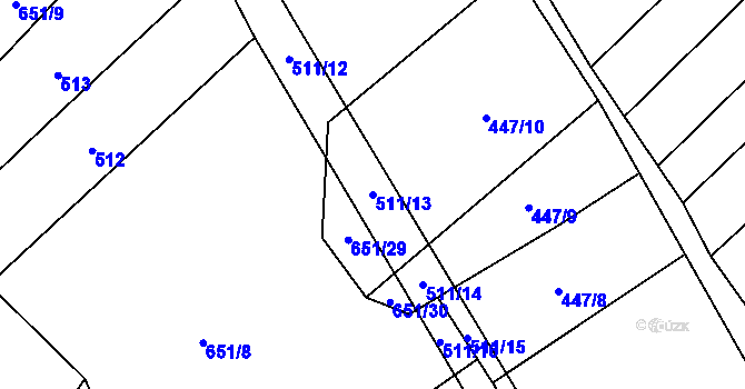 Parcela st. 511/13 v KÚ Rohozec u Tišnova, Katastrální mapa