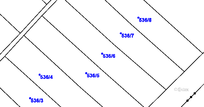 Parcela st. 536/6 v KÚ Rohozec u Tišnova, Katastrální mapa