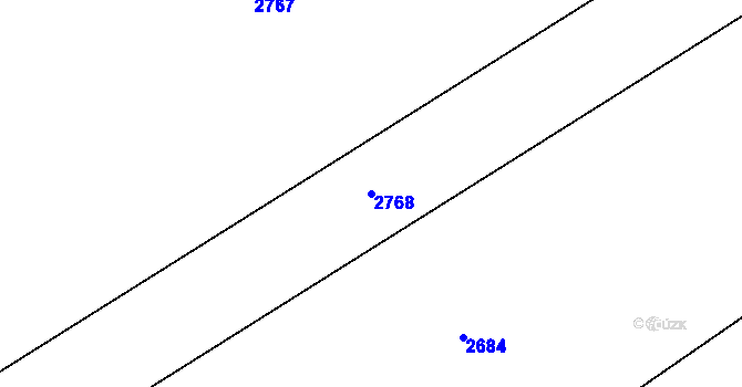 Parcela st. 2768 v KÚ Rohozná u Jihlavy, Katastrální mapa