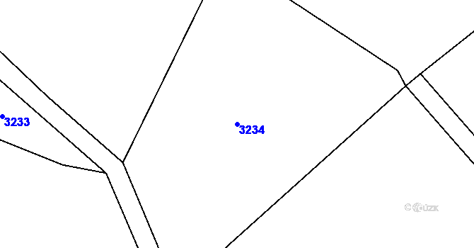 Parcela st. 3234 v KÚ Rohozná u Jihlavy, Katastrální mapa