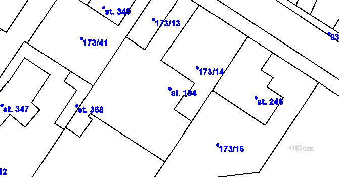 Parcela st. 194 v KÚ Rohoznice u Hořic, Katastrální mapa