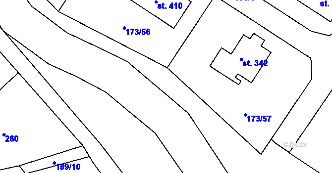 Parcela st. 173/8 v KÚ Rohoznice u Hořic, Katastrální mapa
