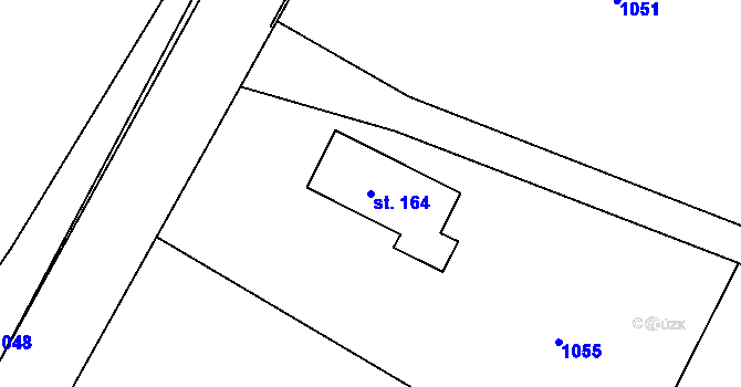 Parcela st. 164 v KÚ Rohoznice, Katastrální mapa