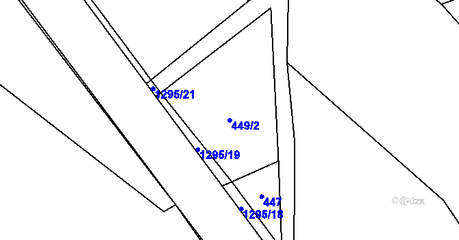 Parcela st. 449/2 v KÚ Rohy, Katastrální mapa