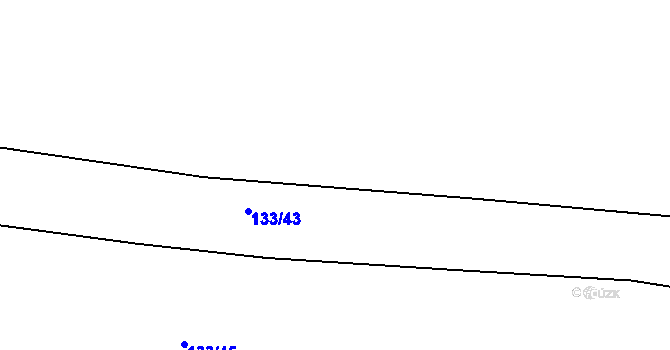 Parcela st. 133/42 v KÚ Kbelany, Katastrální mapa
