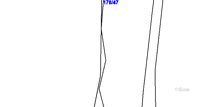 Parcela st. 178/46 v KÚ Kbelany, Katastrální mapa
