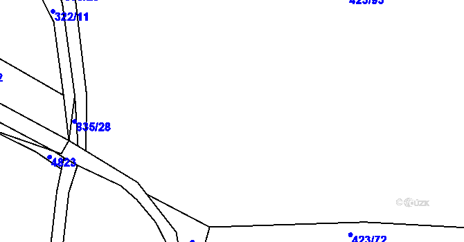 Parcela st. 423/73 v KÚ Kbelany, Katastrální mapa