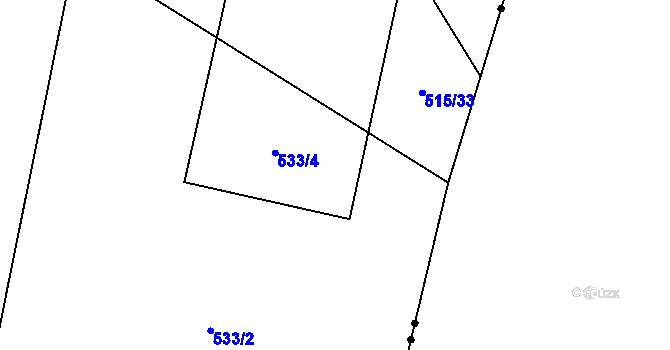 Parcela st. 533/6 v KÚ Kbelany, Katastrální mapa