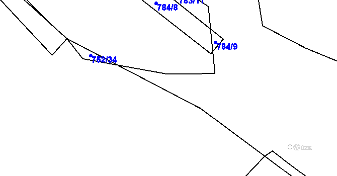 Parcela st. 780/8 v KÚ Kbelany, Katastrální mapa