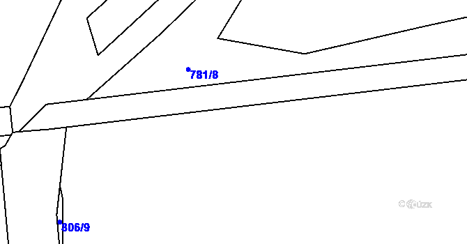 Parcela st. 784/40 v KÚ Rochlov, Katastrální mapa